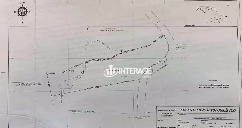 Terreno à venda, 29148 m² por r$ 1.850.000 - jardim cecilia - campo magro/pr