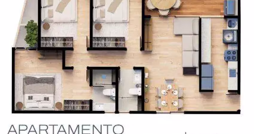 Apartamento para venda em parnamirim, pirangi do norte (distrito litoral), 3 dormitórios, 1 suíte, 2 banheiros