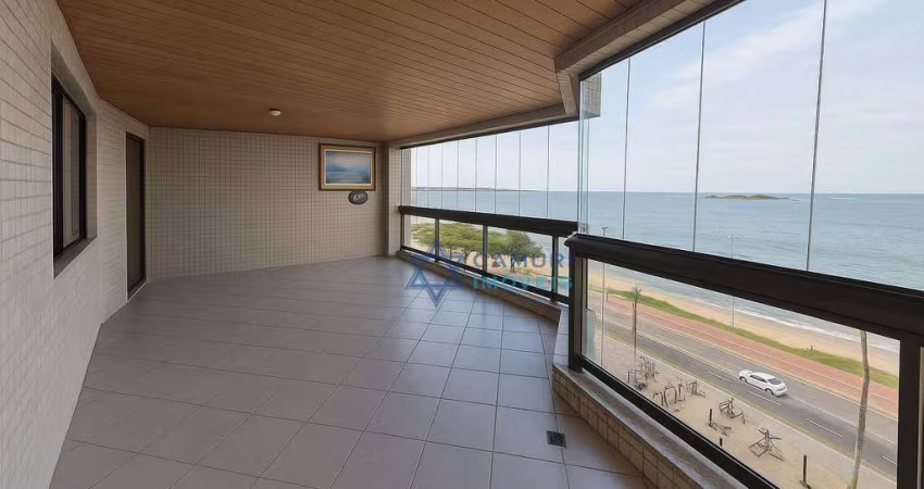 Frente mar! Apartamento 4 dormitórios à venda, 190 m² por R$ 2.420.000 - Praia de Itaparica - Vila Velha/ES