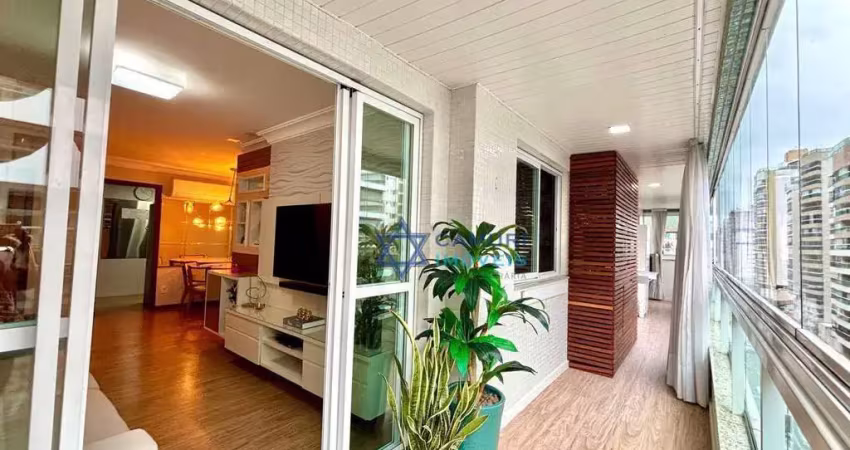 Apartamento porteira fechada com 3 dormitórios à venda, 120 m² por r$ 1.100.000 - praia da costa - vila velha/es