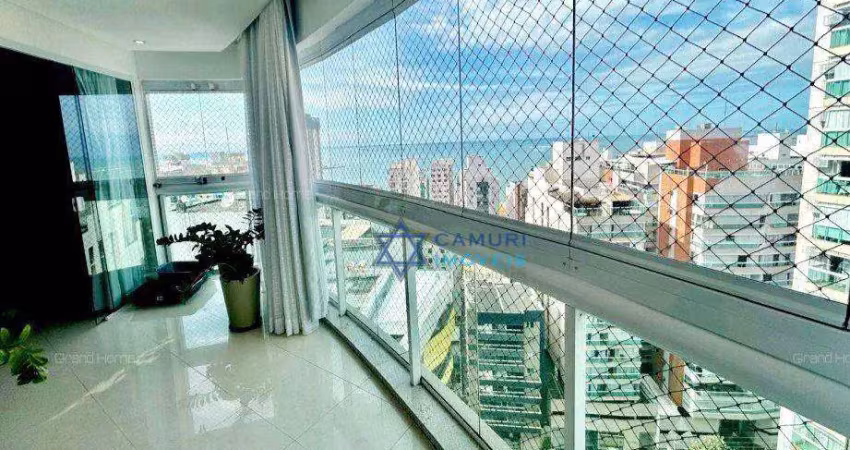 Amplo apartamento vista mar a venda, 168 m² por r$ 2.000.000 - parque das castanheiras - vila velha/es