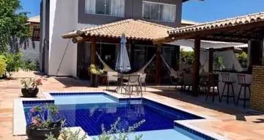Casa duplex residencial para venda no condomínio paraíso dos lagos, guarajuba, camaçari, 4 suítes, mobiliada, 1 sala, 5 banheiros, 2 vagas, 200m² área