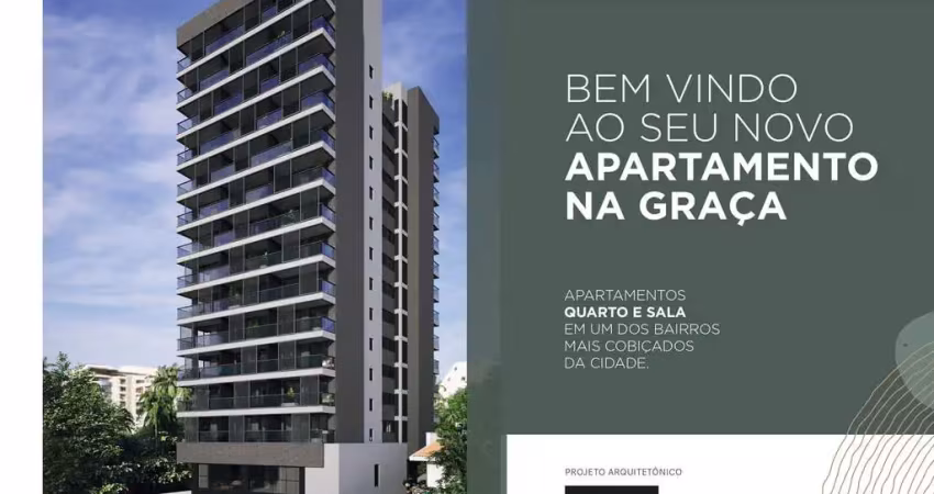 Apartamento residencial para venda no condomínio house graça, salvador 1 quarto, 1 sala, 1 banheiro, 1 vaga 23,15 m² área total.