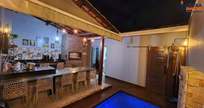 Casa no sim, 3 quartos, 1 suíte, área gourmet com piscina, para locação, no condomínio terra nova 1, em feira de santana, área total de 160 m².