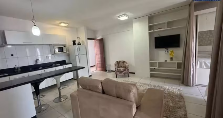 Kit net semi mobiliado, residencial para venda, em condominio fechado, capuchinhos, feira de santana, 1 quarto, 1 sala, 1 banheiro, 1 vaga 44 m² área