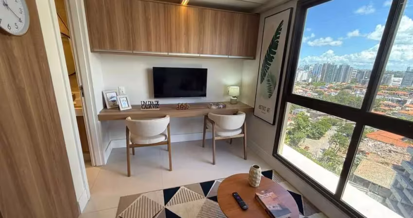 Apartamento studio mobiliado residencial para venda condomínio fechado, caminho das árvores, salvador, 1 quarto, 1 sala, 1 banheiro, 1 vaga 32 m²área