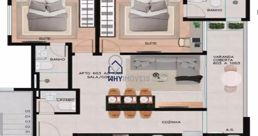 Apartamento com 2 quartos à venda na Rua Cristina, 1160, Santo Antônio, Belo Horizonte