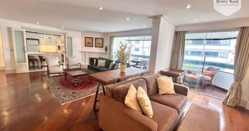 Apartamento com 4 dormitórios (1 suíte), 2 vagas para alugar, 147 m² por R$ 17.800/mês - Moema - São Paulo/SP