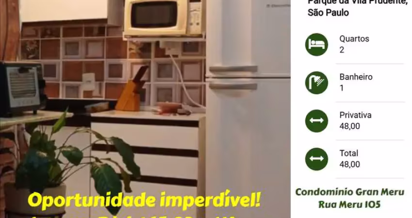 Apartamento 2 dormitórios para venda em são paulo, parque da vila prudente, 2 dormitórios, 1 banheiro