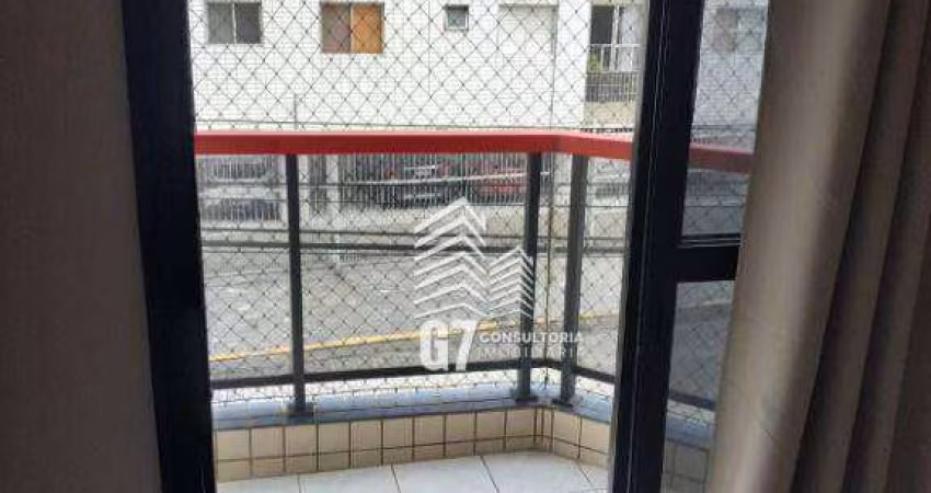 Apartamento com 1 dormitório, 51 m² - venda por R$ 299.000,00 ou aluguel por R$ 2.500,00/mês - Vila Guilhermina - Praia Grande/SP