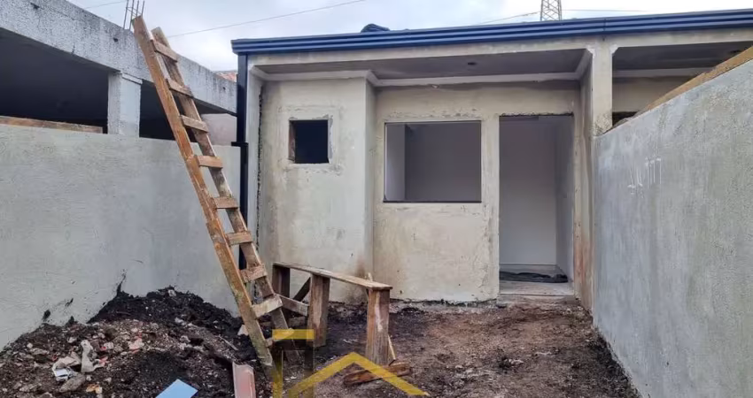 Casa à venda em curitiba-pr, campo de santana: 2 quartos, sala, banheiro, garagem - 46m² de área. imperdível!