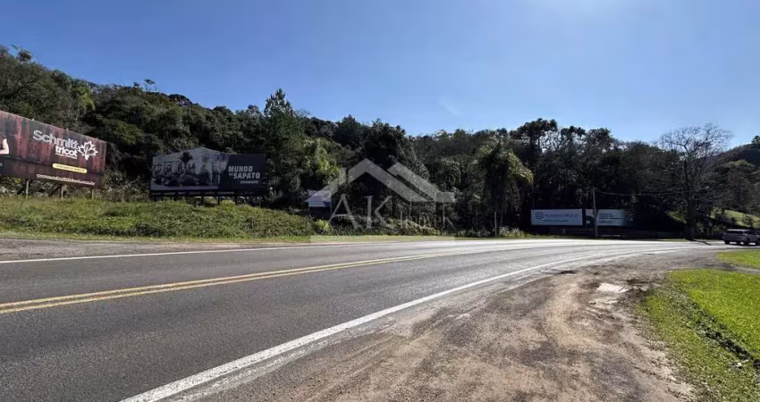 Amplo terreno comercial às margens da br 116 em picada café