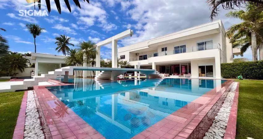 Casa de luxo com 8 suítes - área de lazer com piscina, sauna, churrasqueira e jardim - 6 vagas - jardim acapulco -guarujá/sp.