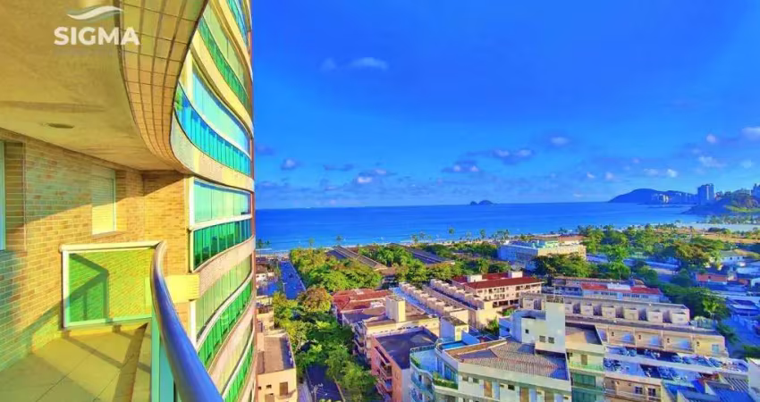 Vista mar - apartamento à venda na praia da enseada, guarujá/sp.