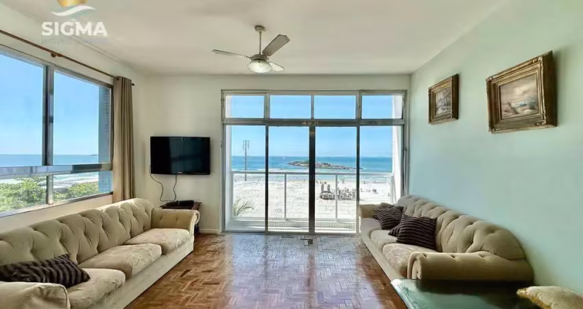 Frente mar - apartamento com 3 quartos sendo 1 suíte à venda, lazer, praia das pitangueiras, guarujá/sp