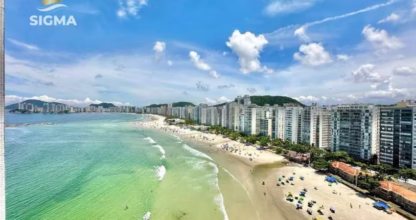 Apartamento com 3 suítes à venda, frente total para o mar, praia das pitangueiras, guarujá/sp