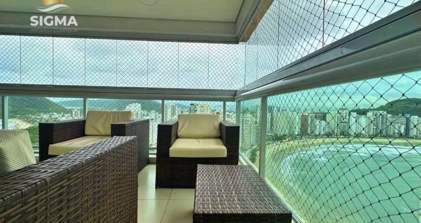 Frente para o mar - apartamento à venda com 3 dormitórios - condomínio com lazer - 2 vagas - jardim astúrias - guarujá/sp