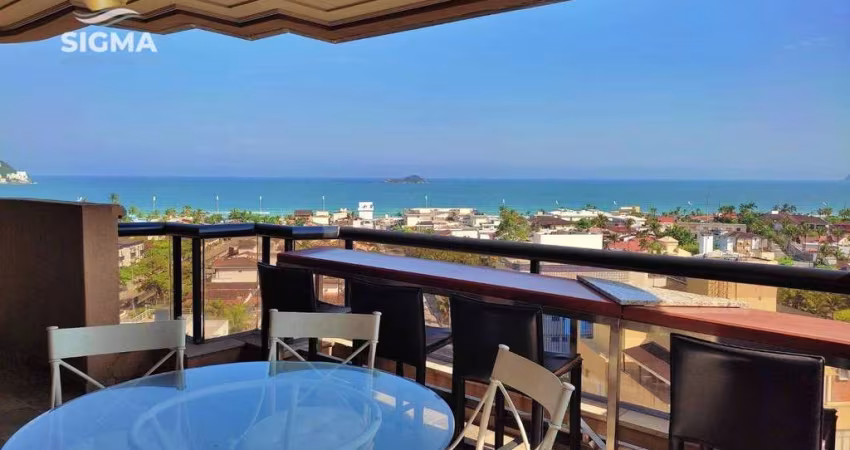Vista mar - Apartamento à venda com 3 dormitórios - Condomínio com lazer - 2 vagas - Enseada - Guarujá/SP