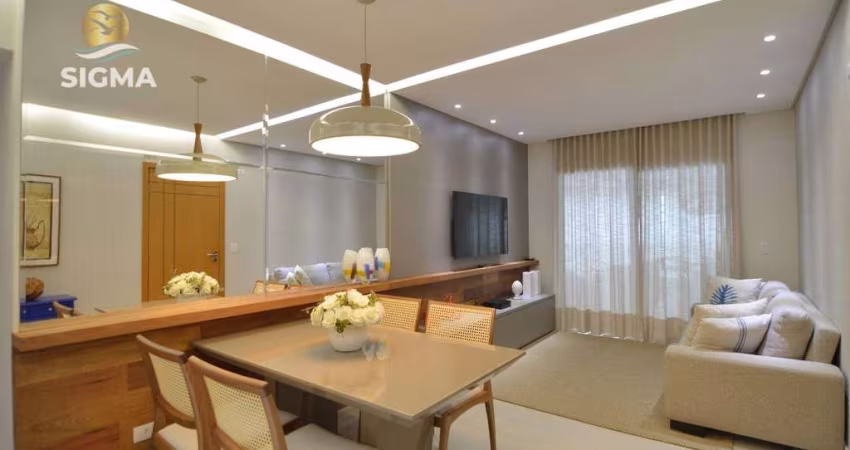 Apartamento reformado com 3 suítes - Condomínio com lazer - 2 vagas - Pitangueiras - Guarujá/SP.