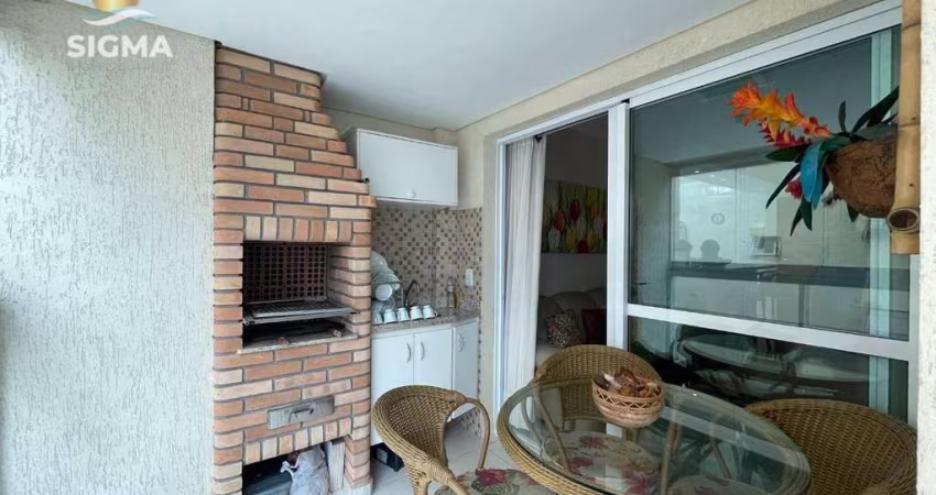 Apartamento com 3 dormitórios sendo 1 suíte com varanda gourmet em prédio com lazer e 2 vagas na Praia da Enseada - Guarujá.