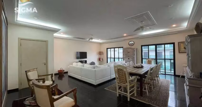 Apartamento à venda com 3 suítes em prédio com lazer completo e 2 vagas - Praia das Pitangueiras, Guarujá.