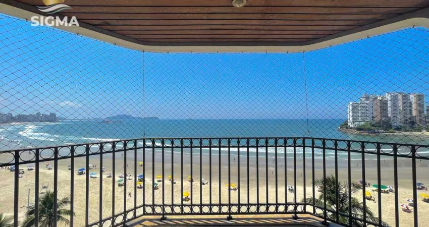 FRENTE MAR - Apartamento à venda com 3 suítes - Piscina e churrasqueira - 2 vagas - Jardim Astúrias - Guarujá/SP