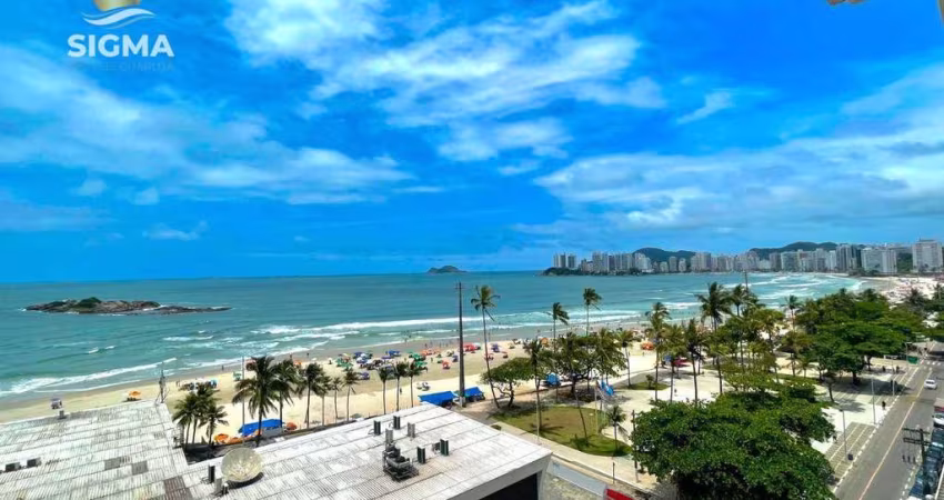 Apartamento de frente para o mar com 4 dormitórios em prédio com lazer e 2 vagas - Pitangueiras, Guarujá.