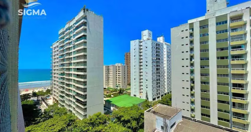 Vista mar - apartamento com 2 dormitórios - condomínio com lazer - 1 vaga - pitangueiras - guarujá/sp.