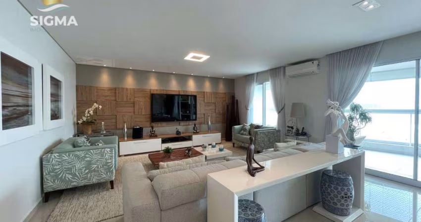 Apartamento alto padrão de frente para o mar com 3 suítes em prédio com lazer e 3 vagas - Praia da Enseada, Guarujá.