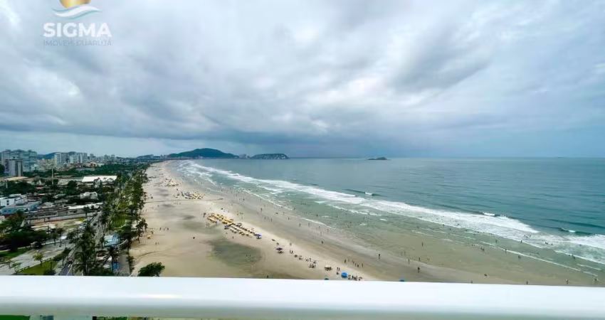 Cobertura alto padrão de frente para o mar com 5 suítes, lazer e 4 vagas - Praia da Enseada, Guarujá.