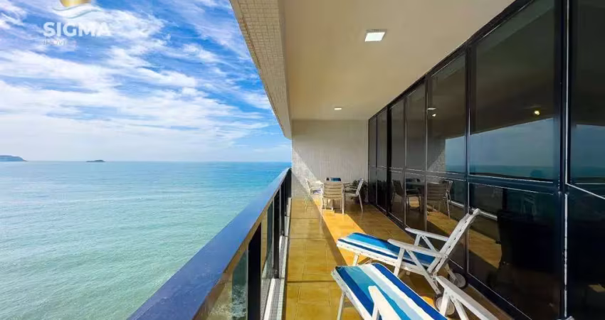 Frente mar - apartamento à venda com 3 suítes - condomínio com lazer - 2 vagas - jardim astúrias - guarujá/sp.