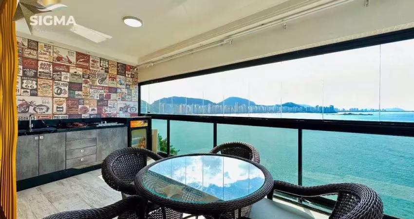 Frente mar - apartamento de luxo à venda com 3 suítes - condomínio com lazer - 2 vagas - jardim astúrias - guarujá/sp