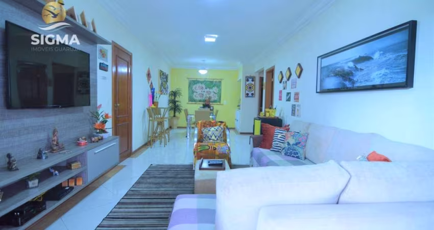 Apartamento na praia, Vista mar, 3 suítes, Lazer, 2 vagas, Tombo, Guarujá.