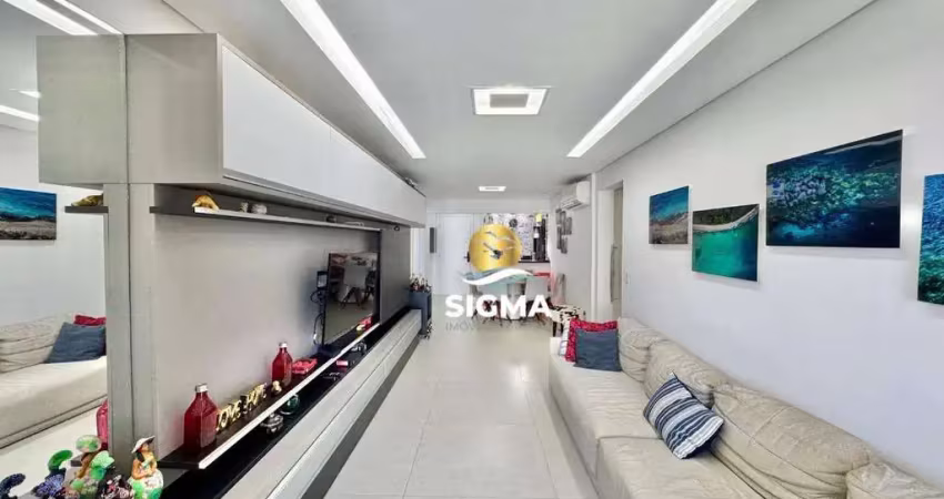 Apartamento com 3 dormitórios à venda, 120 m² por r$ 1.480.000,00 - jardim astúrias - guarujá/sp
