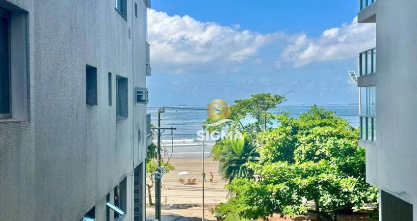 FRENTE MAR - Apartamento com 2 dormitórios à venda na Praia das Pitangueiras - Guarujá/SP.