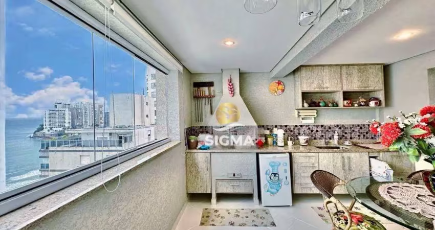 Vista mar - apartamento com 3 suítes à venda na praia das astúrias - guarujá/sp.