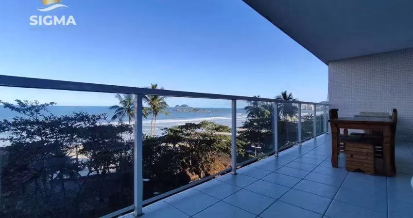 Apartamento na praia, frente ao mar, 4 dormitórios, 2 suítes, 2 vagas, piscina, pitangueiras, guarujá.