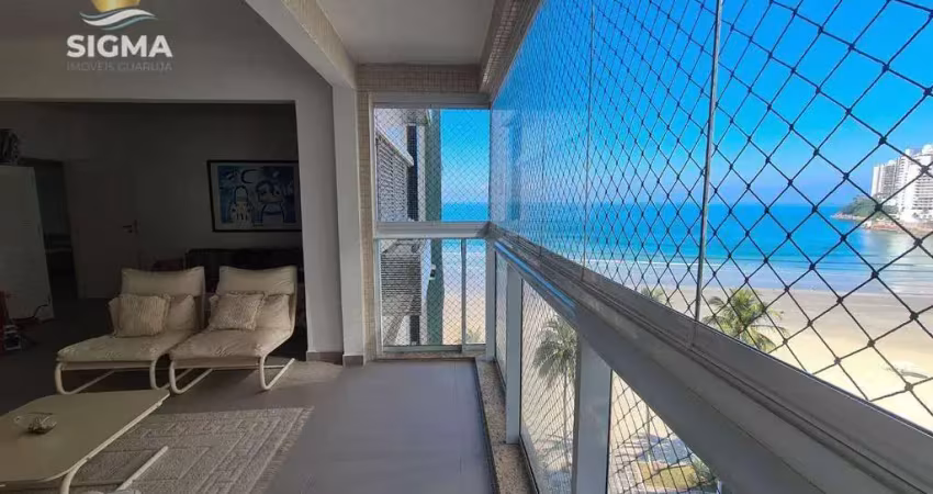 Vista mar - apartamento à venda com 3 dormitórios - 2 vagas - jardim astúrias - guarujá/sp