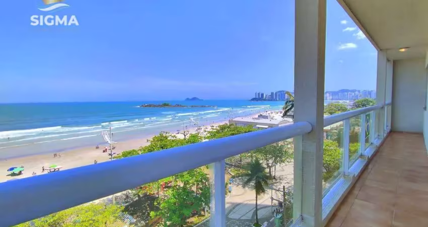 Apartamento com 4 dormitórios à venda na praia das pitangueiras, guarujá/sp.
