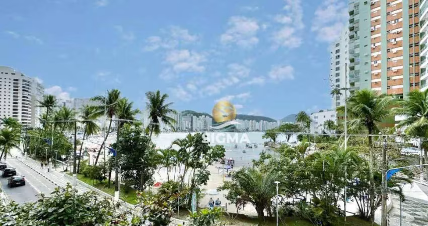 Frente mar - apartamento com 4 quartos sendo 1 suíte  à venda na praia das astúrias - guarujá/sp.