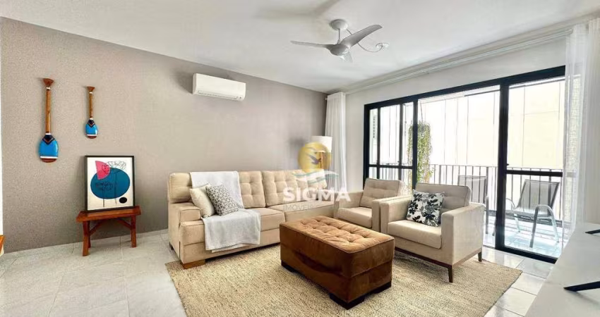 Apartamento com 3 dormitórios à venda, 100 m² por R$ 690.000,00 - Pitangueiras - Guarujá/SP