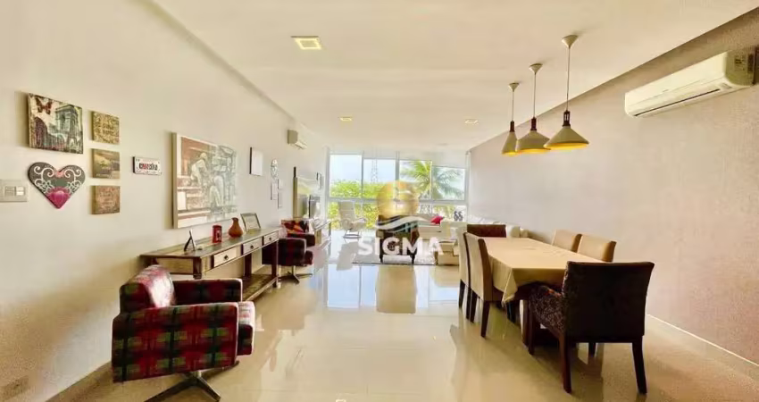 Apartamento com 4 dormitórios à venda, 208 m² por r$ 1.300.000,00 - pitangueiras - guarujá/sp