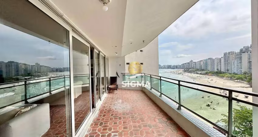 VISTA MAR - Apartamento com 4 quartos sendo 2 suítes à venda na Praia das Pitangueiras - Guarujá/SP.