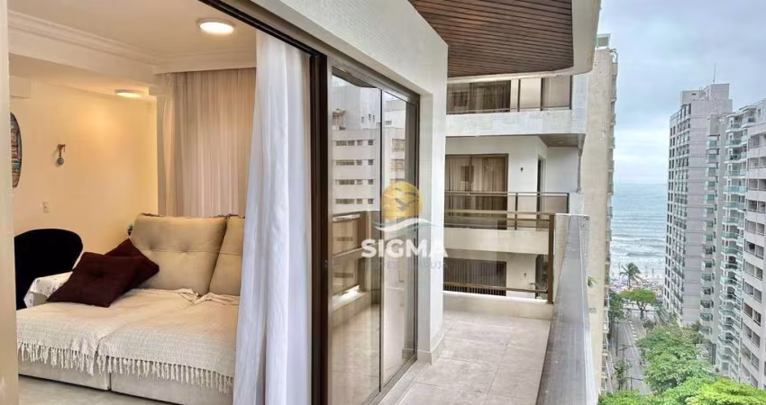 VISTA MAR - Apartamento com 3 quartos sendo sendo 1 suíte à venda na Praia das Pitangueiras - Guarujá/SP.