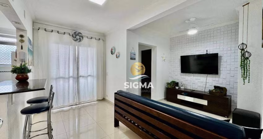 Apartamento com 1 dormitório à venda, 50 m² por R$ 380.000,00 - Pitangueiras - Guarujá/SP