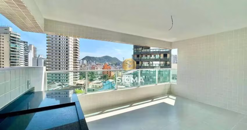 Apartamento com 3 dormitórios à venda, 103 m² por r$ 900.000,00 - jardim astúrias - guarujá/sp