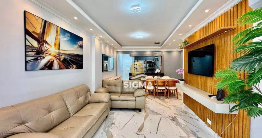 Apartamento com 3 dormitórios à venda, 100 m² por R$ 830.000,00 - Pitangueiras - Guarujá/SP