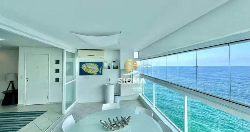 Frente mar - apartamento com 3 suítes à venda na praia das pitangueiras - guarujá/sp.