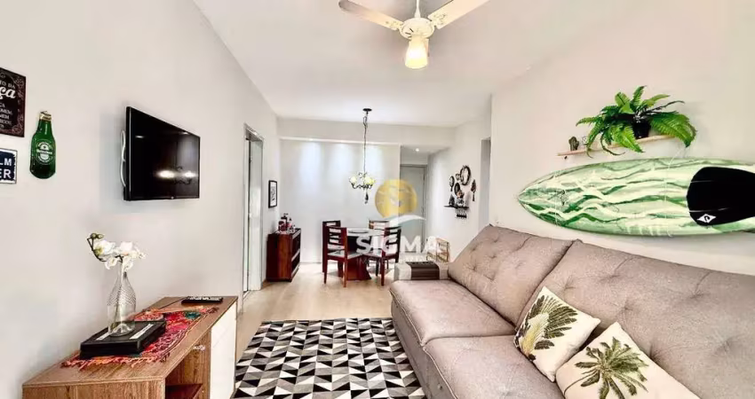 Apartamento com 2 quartos sendo 1 suíte à venda, 88 m² por r$ 760.000 - jardim astúrias - guarujá/sp.