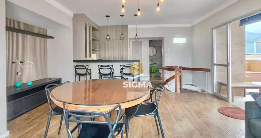 Cobertura com 3 quartos sendo 1 suíte à venda, 235 m² por R$ 1.000.000 - Pitangueiras - Guarujá/SP.